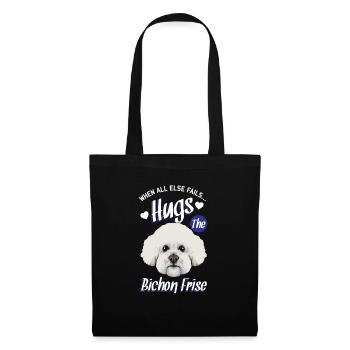 Bichon Frise - Sac en tissu - noir - Devant