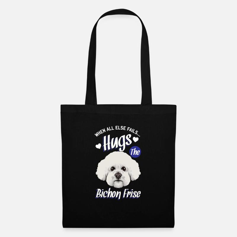 Bichon Frise - Sac en tissu - noir
