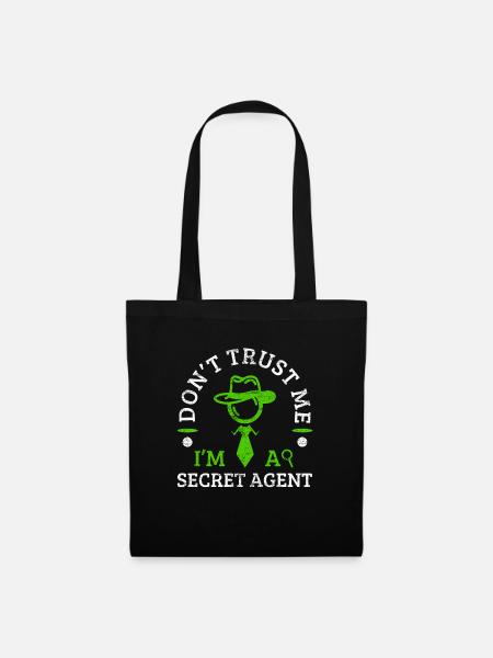 Geheimagent Spionage Agent Geschenk Geschenkidee - Stoffbeutel - Schwarz