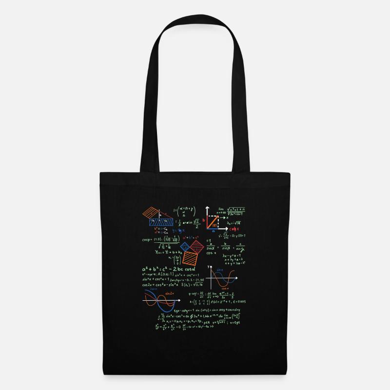 Math Formulas - Stoffbeutel - Schwarz