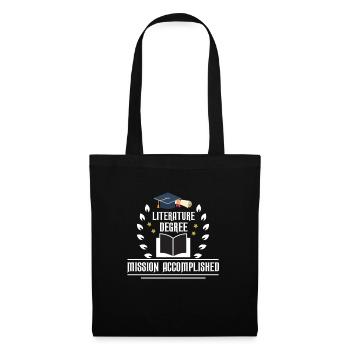 Diplôme en littérature - Sac en tissu - noir - Devant