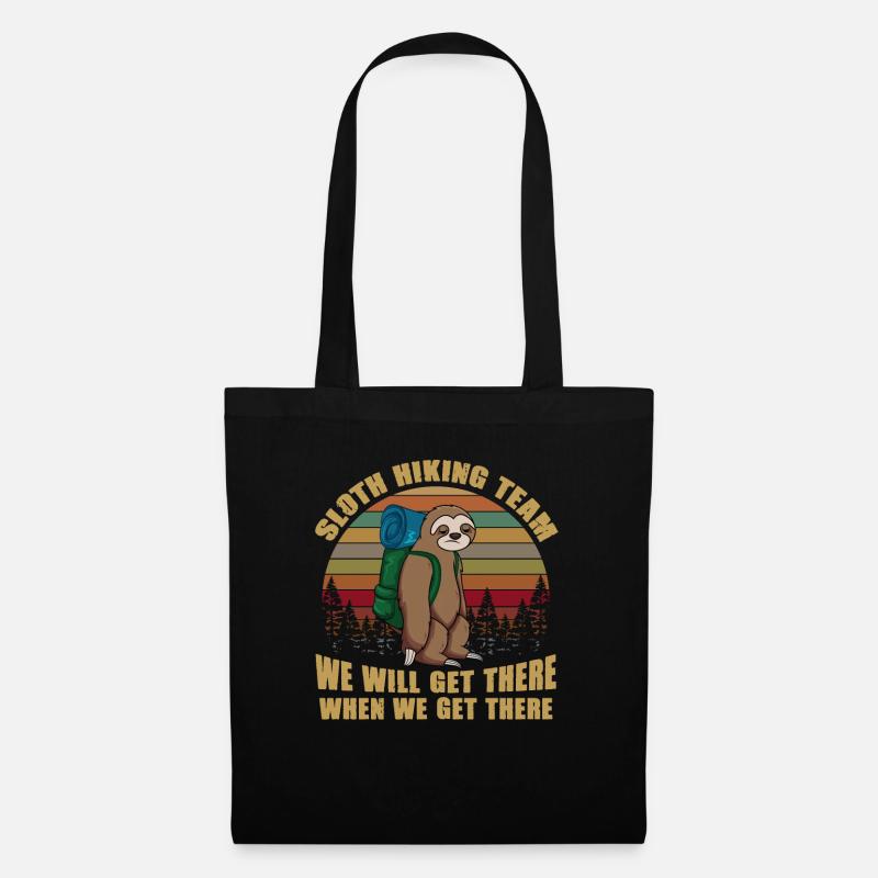 Sloth Hiking Team We Will Get There When We Get - Tote Bag - black