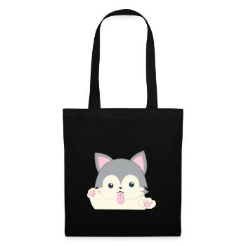 Husky - Husky T-Shirt - Husky Cute dog - Tote Bag - black - Front