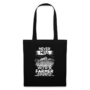agriculteur - Sac en tissu - noir - Devant