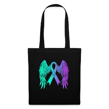 Suicide prevention awareness wings - Tote Bag - black - Front