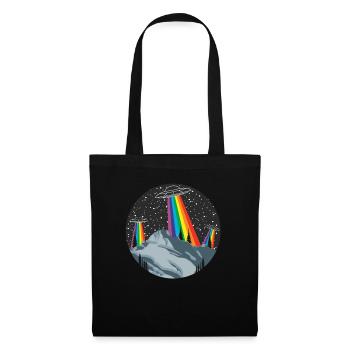 Mountains landscape Ufo extraterrestrial - Tote Bag - black - Front