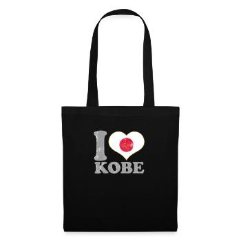Ich liebe japanischen Flaggen-Stolz Kobe Japans Nihon Nippon - Stoffbeutel - Schwarz - Vorne
