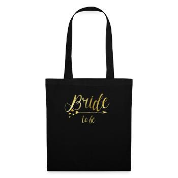 Bride to be - Bride T Shirt - Wedding T Shirt - Tote Bag - black - Front