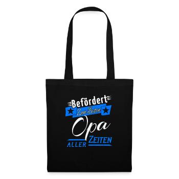 Bester Opa Aller Zeiten Familien Geschenk Idee - Stoffbeutel - Schwarz - Vorne