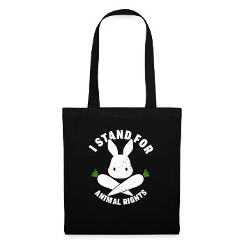 I Stand For Animal Rights - Stoffbeutel - Schwarz - Vorne