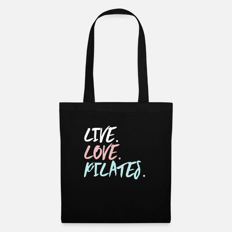 live love pilates - Stoffbeutel - Schwarz