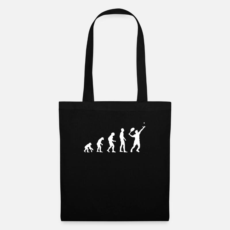 Tennis Evolution Tennis Coach Saying Gift - Tote Bag - black