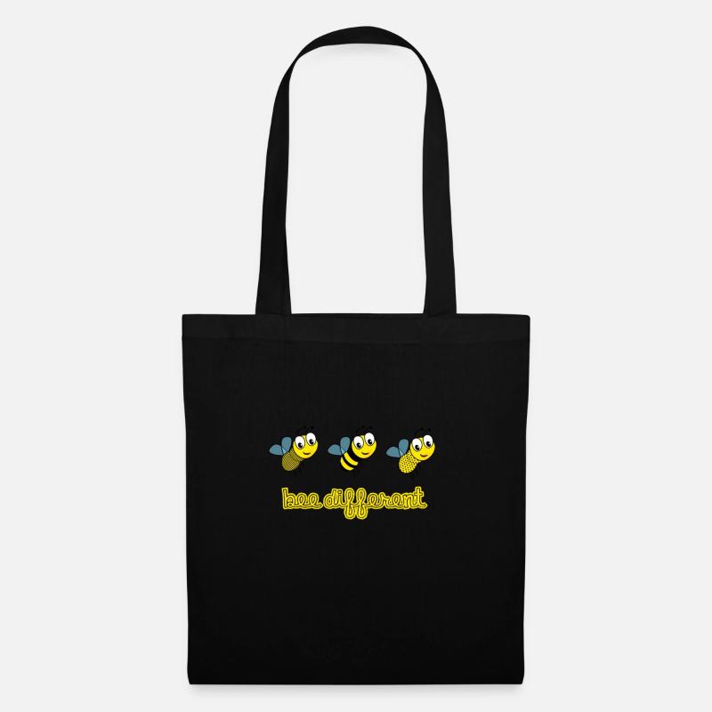 Abeille Différente - Sac en tissu - noir