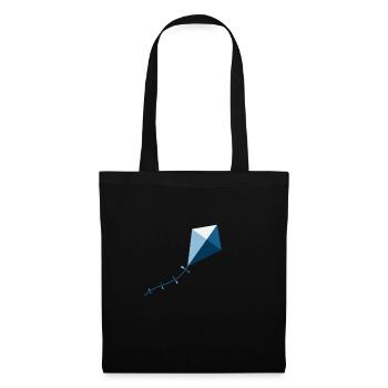Drachen Drachensteigen Geschenk - Stoffbeutel - Schwarz - Vorne