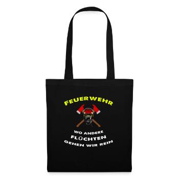 Feuerwehr - Stoffbeutel - Schwarz - Vorne