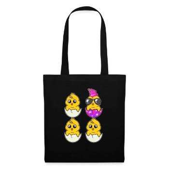 Punk Chick Chicken Chicken Punker Baby Individual - Tote Bag - black - Front
