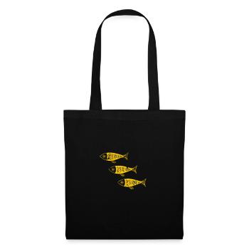 poisson frais cadeau jaune - Sac en tissu - noir - Devant