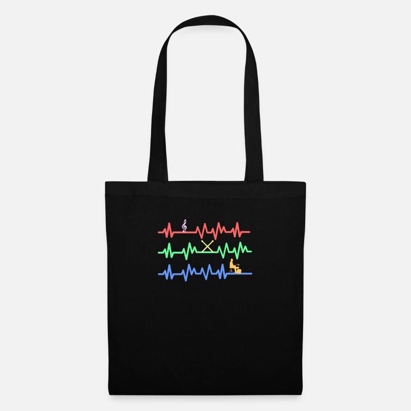 Schlagzeug Shirt Drummer Geschenk · Evolution - Stoffbeutel - Schwarz