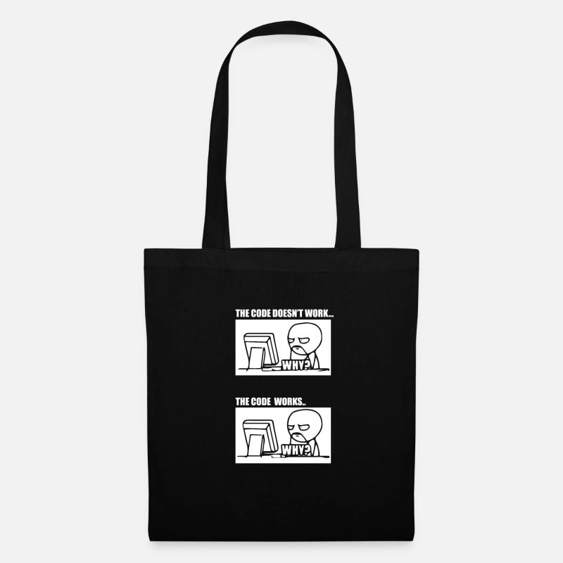 The Code Doesn't Work The Code Works Why? - Tote Bag - black