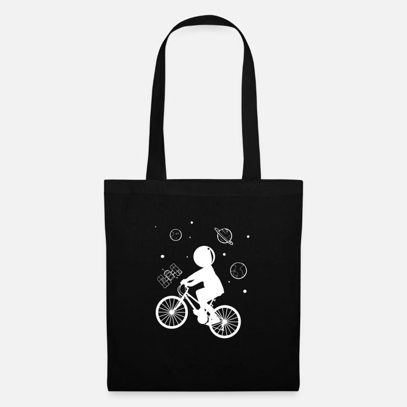 Fahrrad Weltall Space Galaxie Geschenkidee Radeln - Stoffbeutel - Schwarz