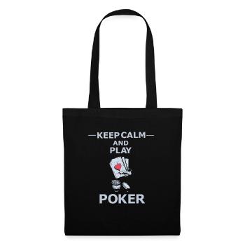 Jeu de poker Texas Hold'em jeu de cartes - Sac en tissu - noir - Devant