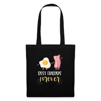 Cute Egg Bacon Best Friends BFF gift - Tote Bag - black - Front