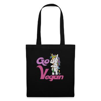 Vegan Unicorn Carrot Go Vegan Veggie Gift - Tote Bag - black - Front