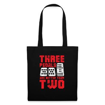 Three pedals are better than two I gears - Tote Bag - black - Front