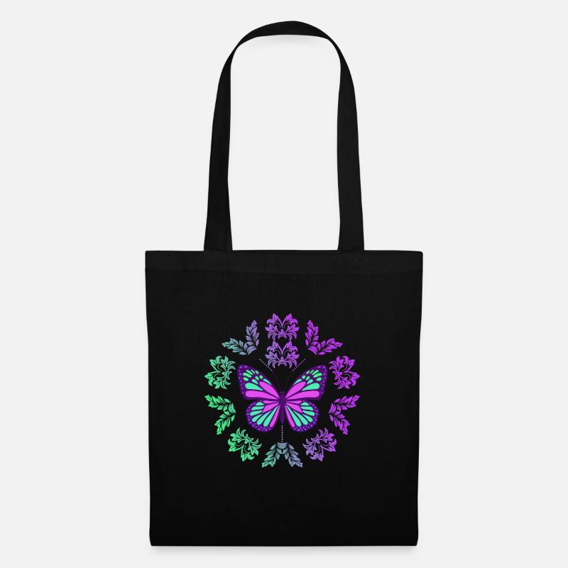 Butterfly Magic Circle - Stoffbeutel - Schwarz