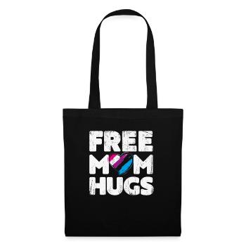 Free Mom Hugs T-Shirt, Free Mom Hugs Genderfluid - Stoffbeutel - Schwarz - Vorne