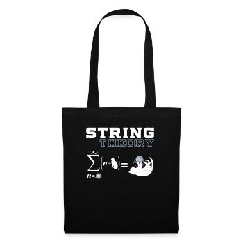 Funny Cat product | Yarn | String Theory - Tote Bag - black - Front