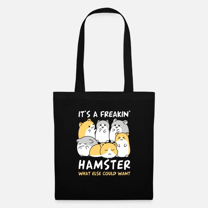 Hamster - Stoffbeutel - Schwarz