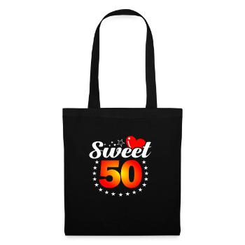 50. Geburtstag - Sac en tissu - noir - Devant