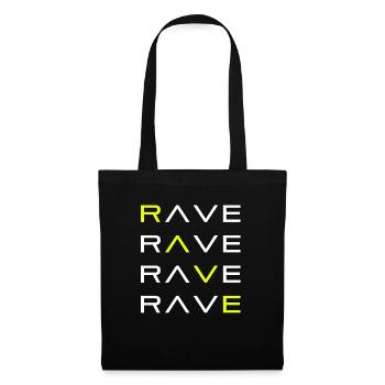 RAVE TECHNO RAVER - Sac en tissu - noir - Devant