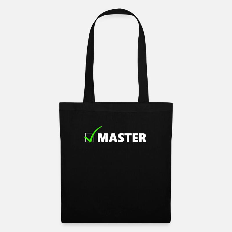 Master Studium Universität Abschluss Geschenk - Stoffbeutel - Schwarz