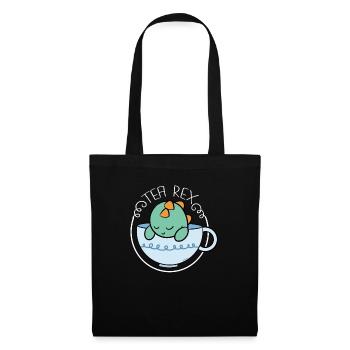 Tea Rex tea tea drinker - Tote Bag - black - Front