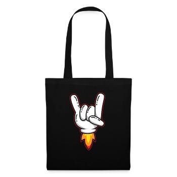 Rock and Roll Gesture Sign of the Horns - Tote Bag - black - Front