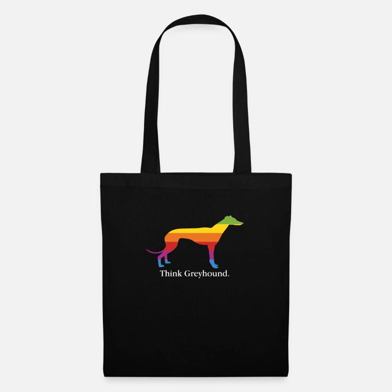 Think Greyhound Rainbow Gift - Tote Bag - black
