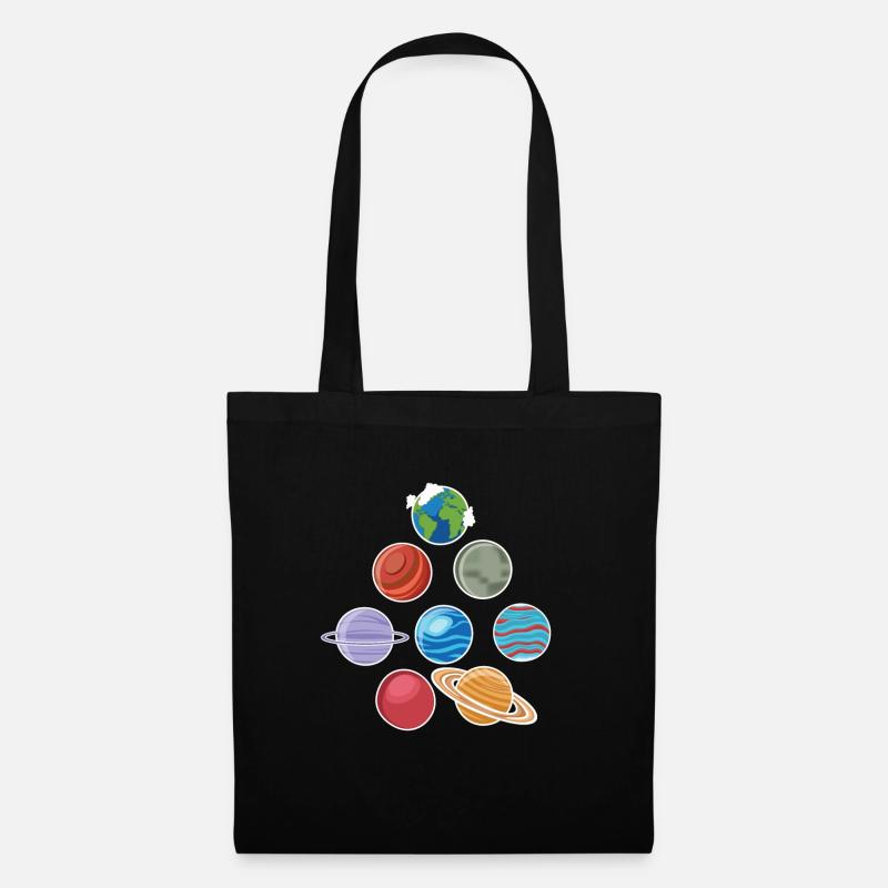 Eight Planets Solar System Space - Tote Bag - black