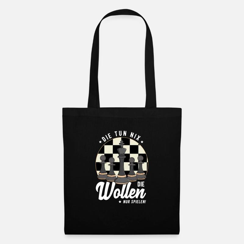 Schach - Stoffbeutel - Schwarz