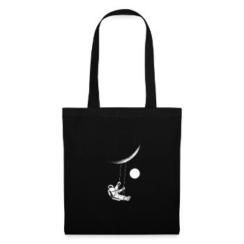Astronaut looks at the moon - Tote Bag - black - Front