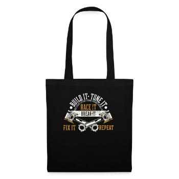 Funny Drag Race, Race Mechanic, Car Fan, - Tote Bag - black - Front