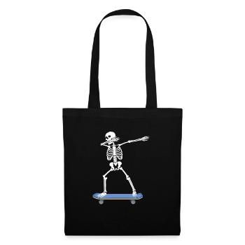 Skating Skeleton Death Dab Trend Haters Meme Gift - Tote Bag - black - Front