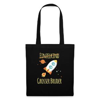 Einzelkind Grosser Bruder Großer 2020 TShirt - Stoffbeutel - Schwarz - Vorne