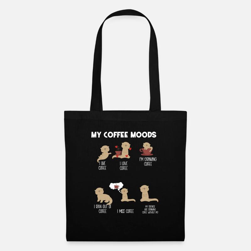 Otter - Seeotter - Otterfan - Kaffee - Stoffbeutel - Schwarz
