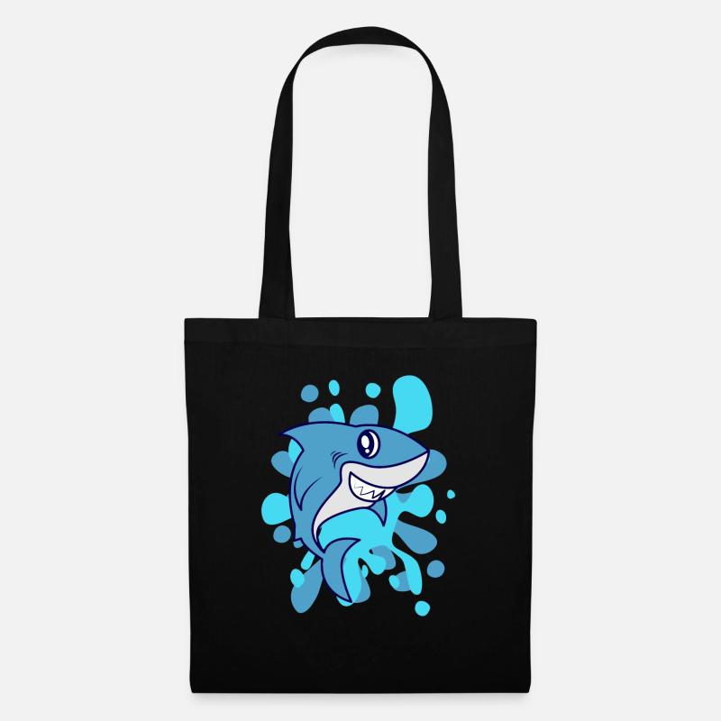 Blue shark - Tote Bag - black