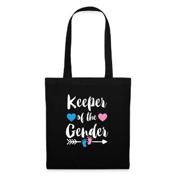 Gardien du cadeau d'annonce de bébé de genre - Sac en tissu - noir - Devant