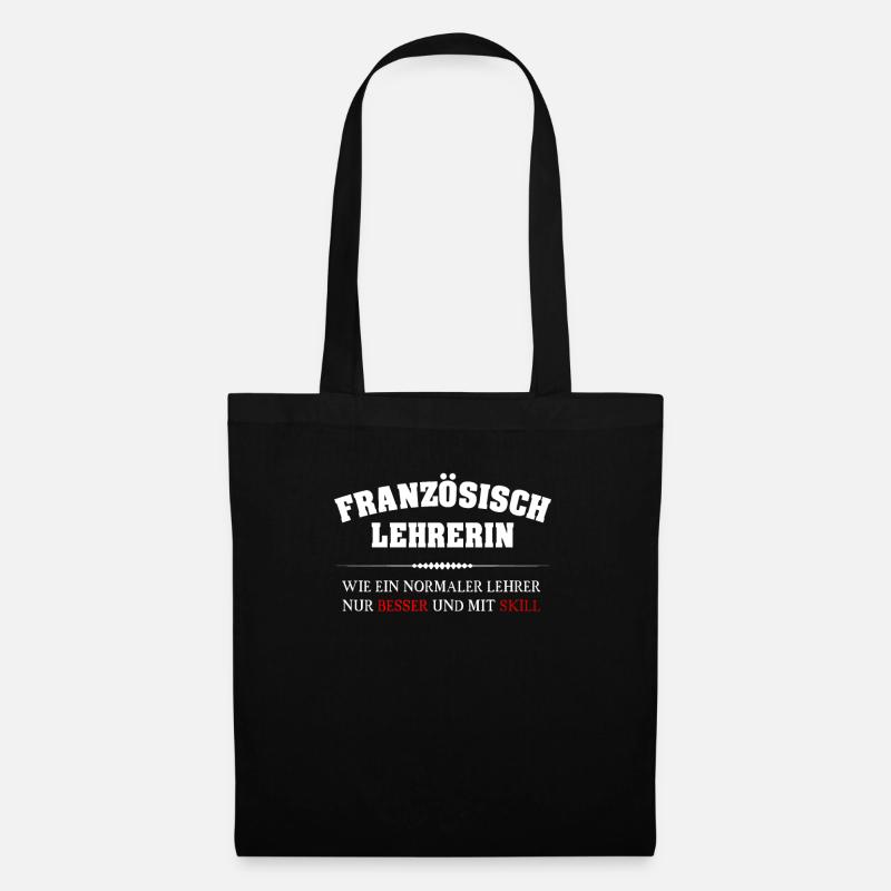 Französisch Lehrerin - Stoffbeutel - Schwarz