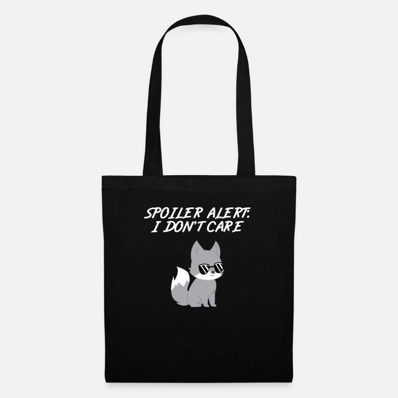 Wolf - Wölfe - Wolffan – Spoiler - Mir egal - Stoffbeutel - Schwarz