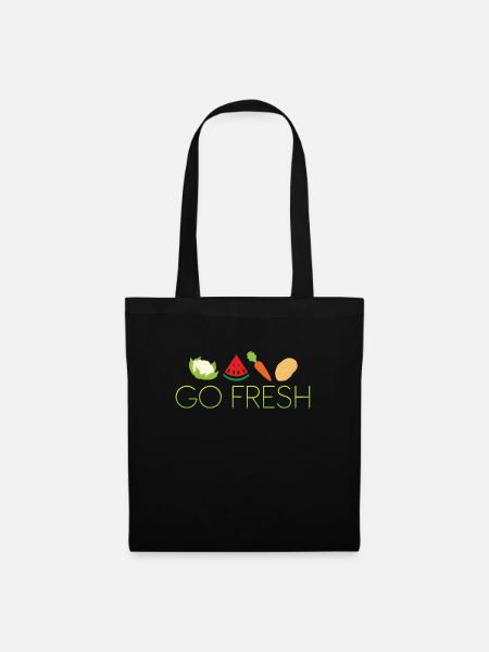 Go fresh - Stoffbeutel - Schwarz